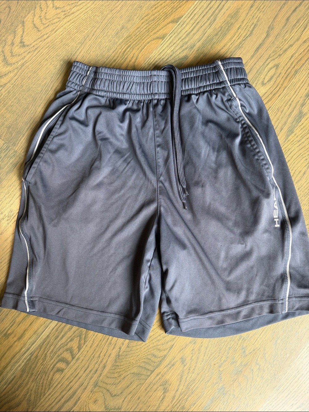 Head Men's Dark Gray Athletic Shorts with Drawstring